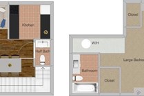 1x1 Loft Floorplan